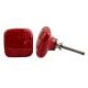 Red Square Crackle Ceramic Furniture Knob